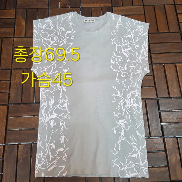 S 정품 발렌시아가 민트 플라워 반팔 티셔츠 민소매 나시