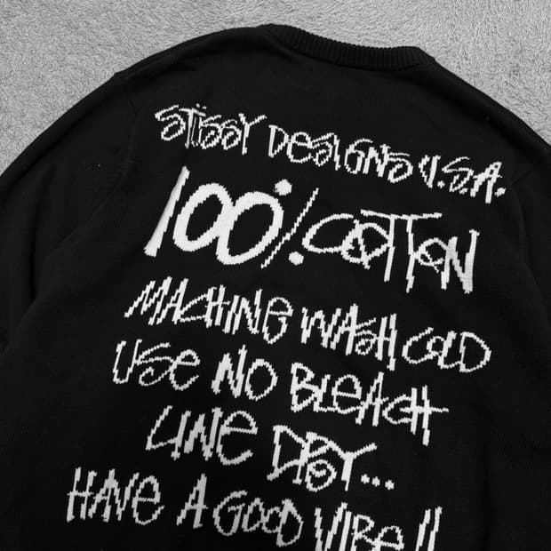 스투시 케어라벨 니트