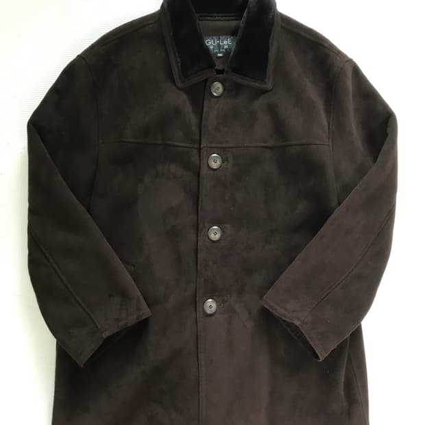 빈티지 스웨이드 하프코트