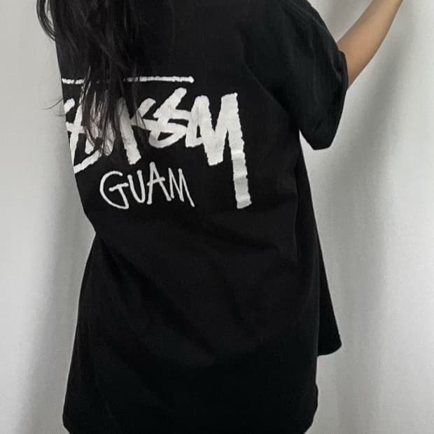 스투시 괌 블랙 반팔