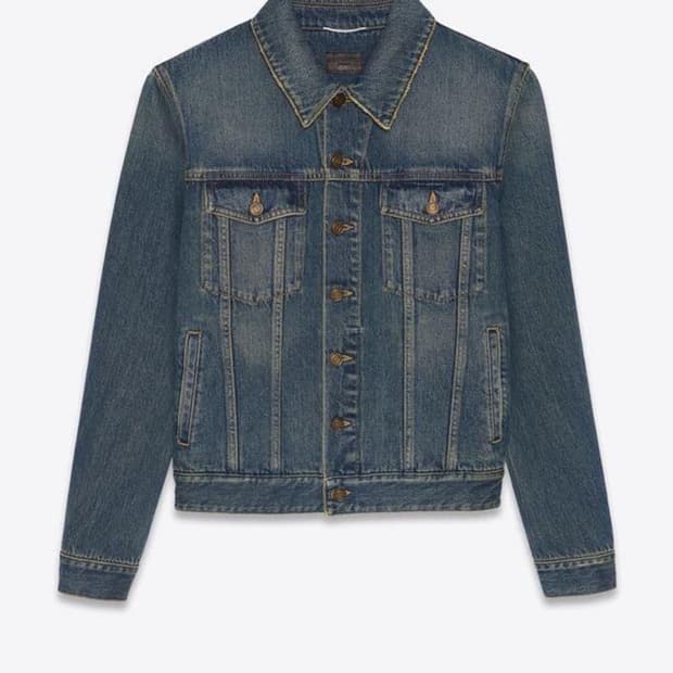 생로랑 에디 퍼머넌트 데님 트러커 자켓