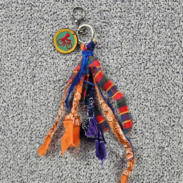 핸드메이드 커스텀 패치 반다나 카라비너 키링 / 10674