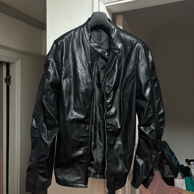 나체 Nache 셔링 레더 가죽 자켓