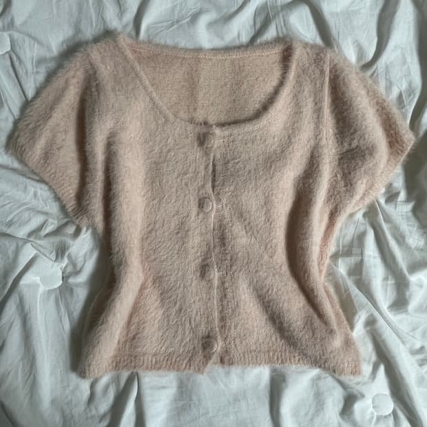 딸기우유 반팔 니트 모리걸 히메갸루 