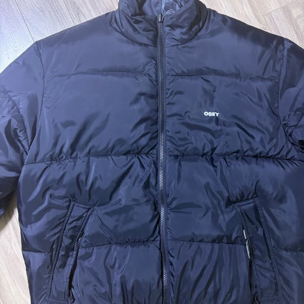 OBEY오베이 푸퍼 패딩 블랙 L