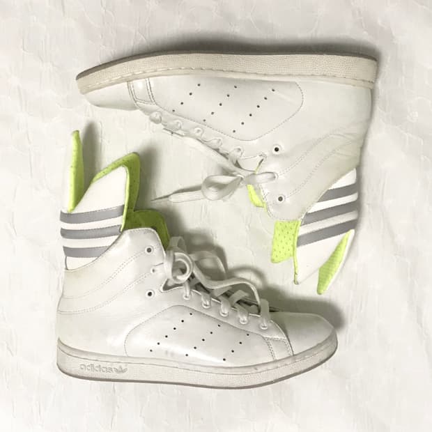 택포•아디다스 스탠스미스 트레포일 파이어버드 하이탑 스니커즈 230