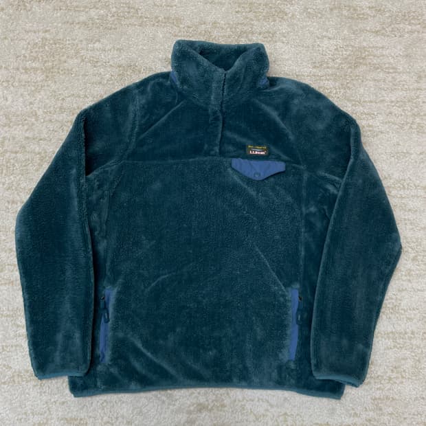 우먼L] 00s L.L.Bean 플리스 스냅 하프집업 후리스 아노락 자켓