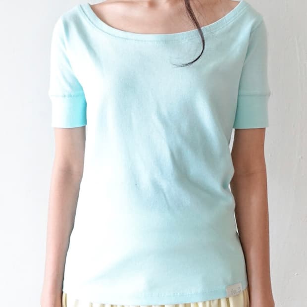 샵페어리 rib half top (mint) 새상품