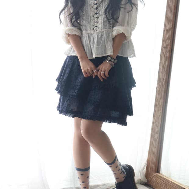 [Marc Jacobs] Skull Frill Mini Skirt 