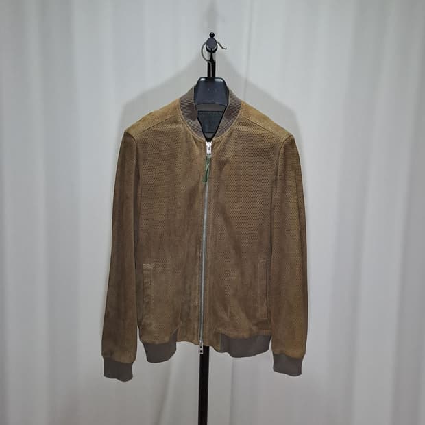 (택포) 올세인츠 고트스킨 펀칭 블루종 95-100 B491