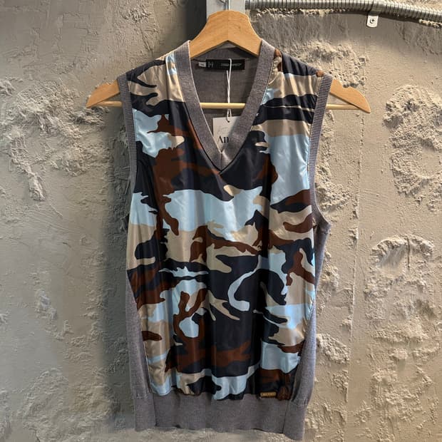 디스퀘어드2 DSQUARED2 카모 패턴 니트 베스트 그레이 XS