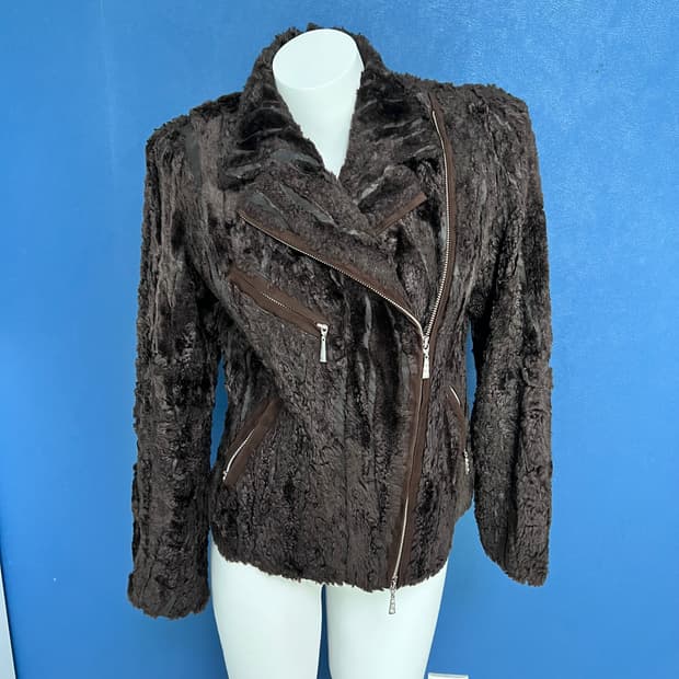 빈티지 브라운 퍼자켓