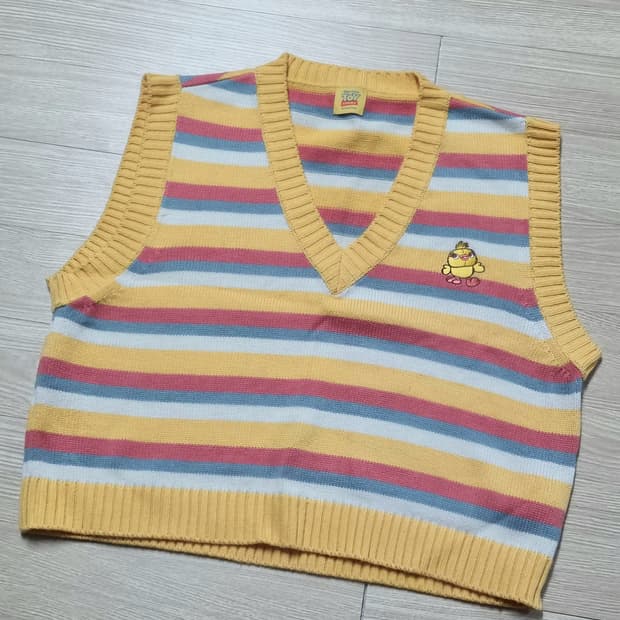 디즈니 토이스토리 더키앤버니 니트 조끼