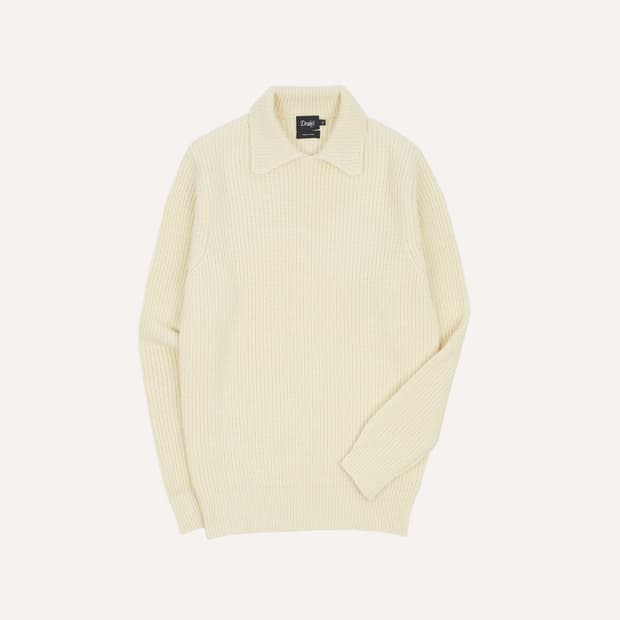 [L]드레익스 알파카 렘스울  에크루 니트/rrl 웨어하우스 드루모어 