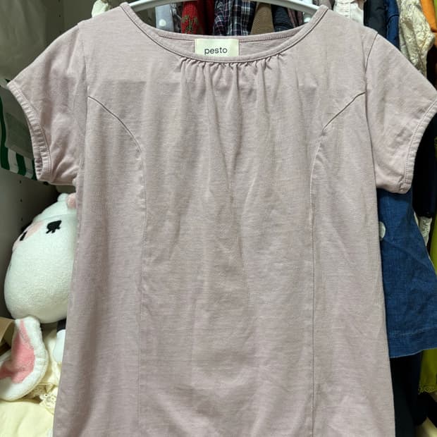 페스토 SHIRRING T-SHIRT ROSE