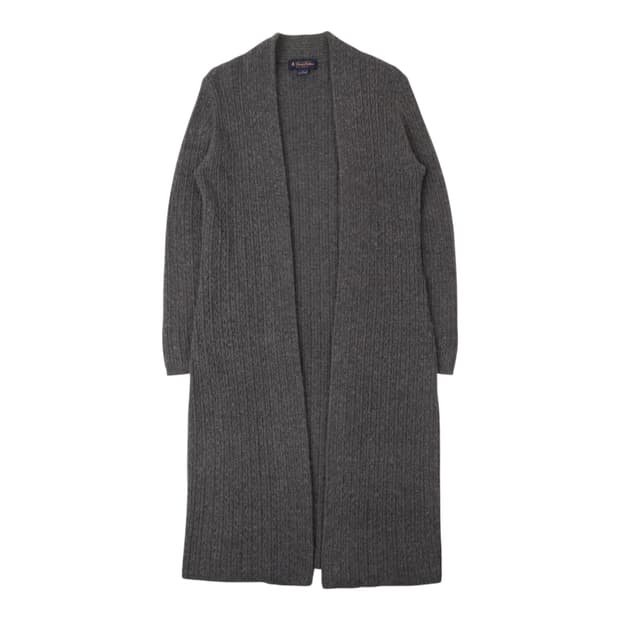 브룩스브라더스 그레이 캐시미어 100 오픈 가디건