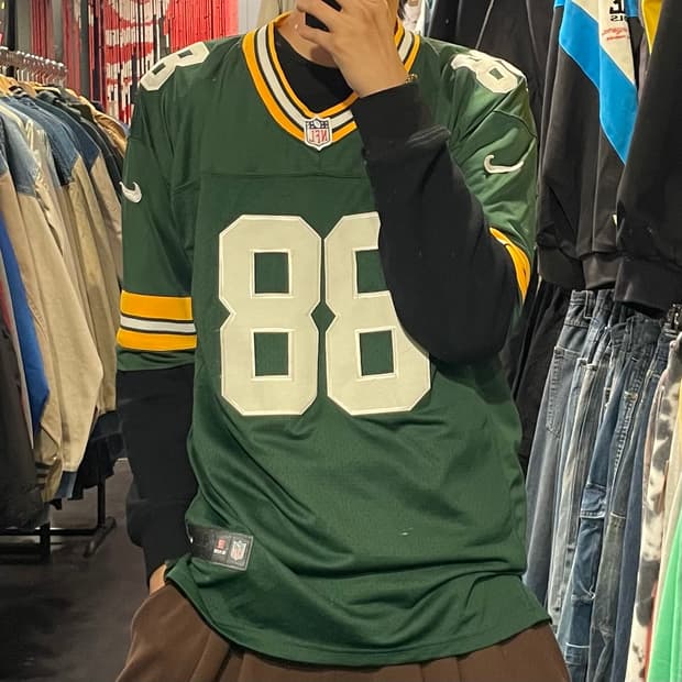 [IM] NFL X NIKE 그린 FINLEY No.88 반팔져지
