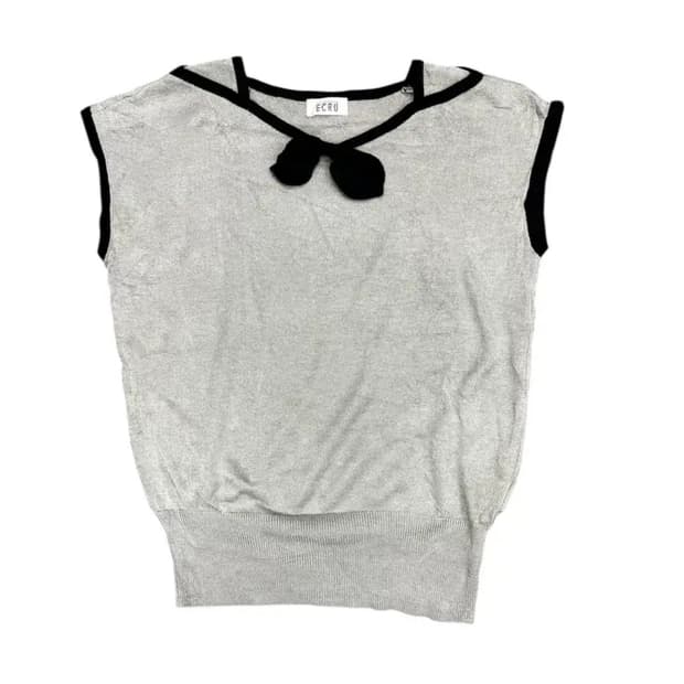 빈티지 JPN 리본디테일 슬리브 리스 탑 OS