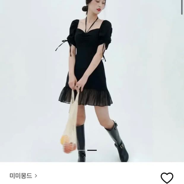 미미몽드 팝시클 브라프리 블랙 원피스