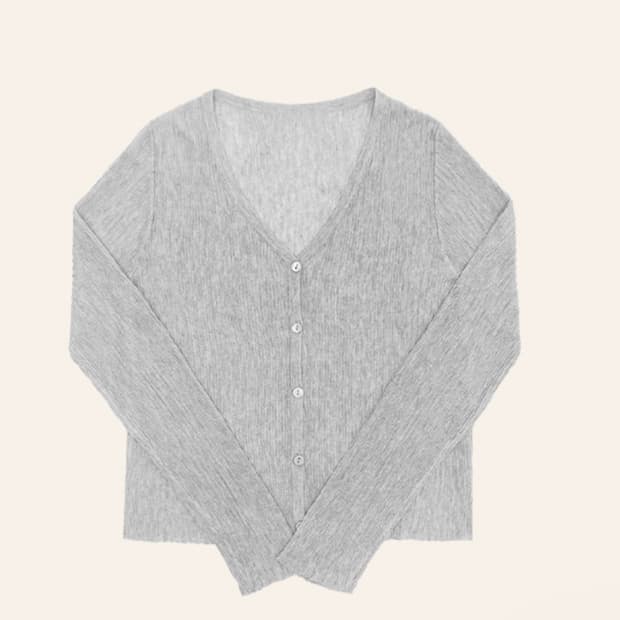 팩더널드 쉬머 펄 가디건 Shimmer Pearl Cardigan 그레이