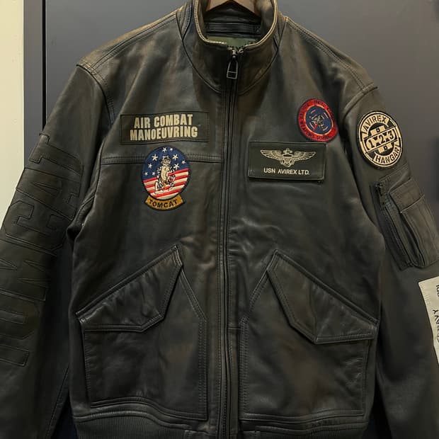 아비렉스 탑건 레더 자켓