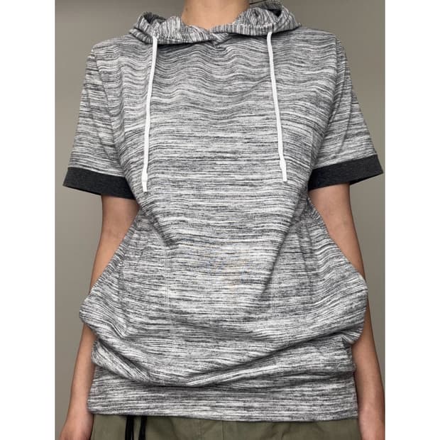 빈티지 그레이 후드티