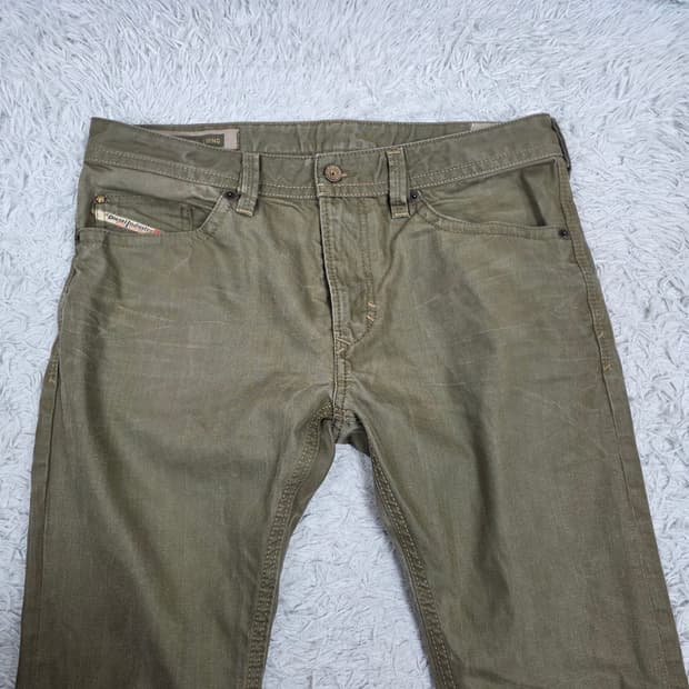디젤 정품 THAVAR 슬림 스키니핏 올리브그린 33
