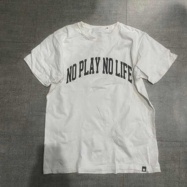 일본빈티지 Nolife 올드스쿨아메카지 아치로고 반팔티셔츠