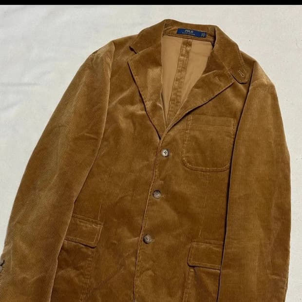 폴로 코듀로이 브라운 블레이저 자켓 s