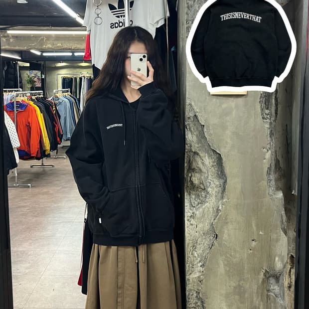 디스이즈네버뎃 후드집업 블랙 XL #csz2197