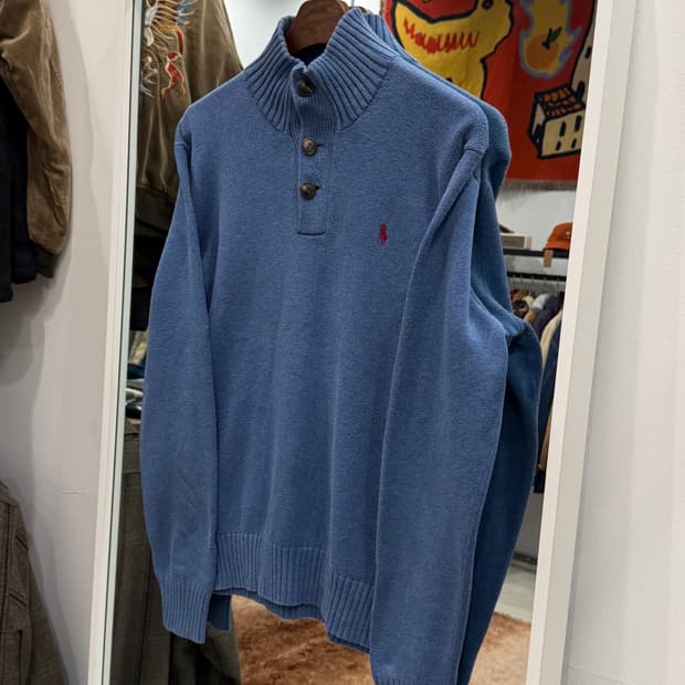 Polo ralph lauren 폴로 랄프로렌 하프넥 버튼 쿼터 니트