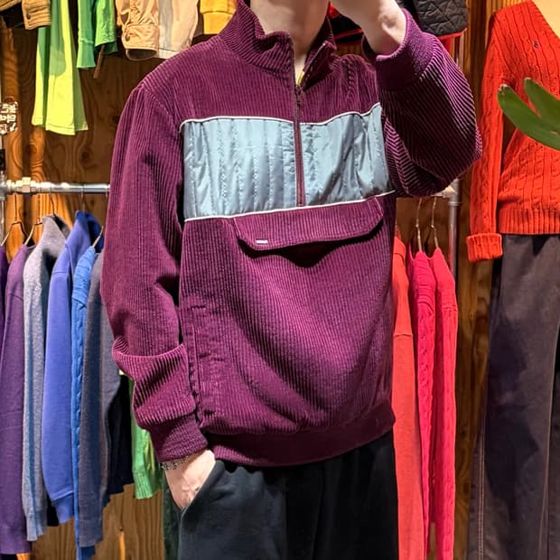 M SUPREME 슈프림 코듀로이 포켓 버건디 아노락