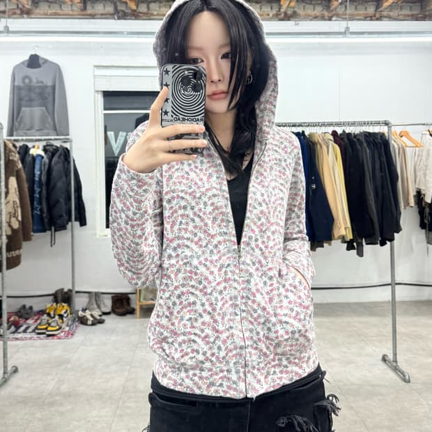 츠모리 치사토 리버티 플라워 후드 집업