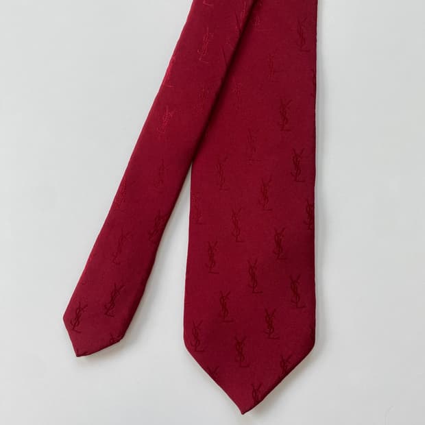 입생로랑(YSL) 모노그램 명품 정품 넥타이 7.7cm