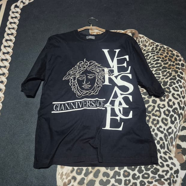베르사체 VERSACE 메두사 엠브로이더리드 반팔 티셔츠 L