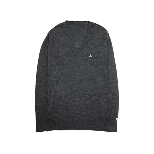 V neck wool knit