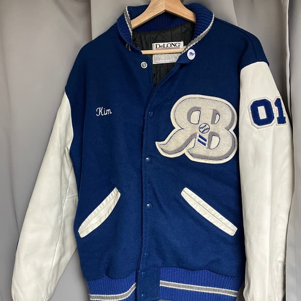 [M,100] 00s 빈티지 Delong 레터맨 바시티