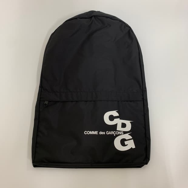 [당일 발송] 꼼데가르송 CDG 사선 로고 백팩 블랙