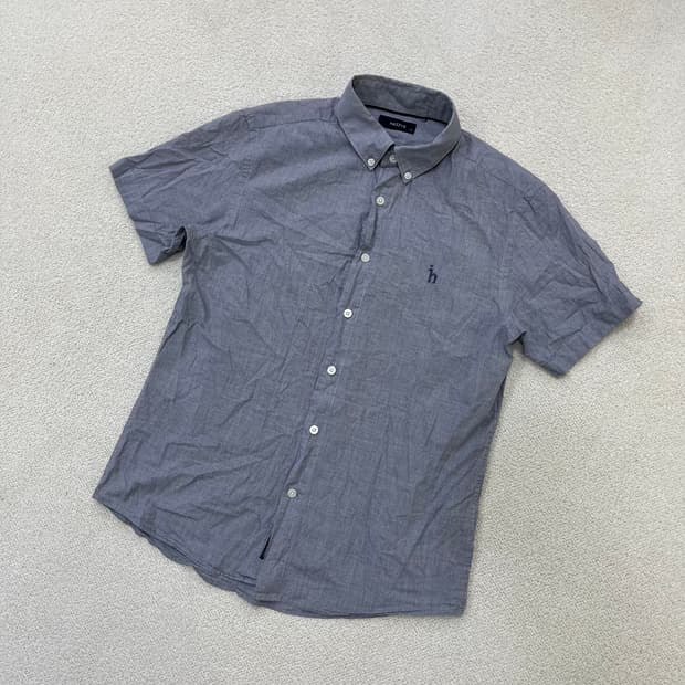 100 헤지스 체크 반팔 셔츠 0402M