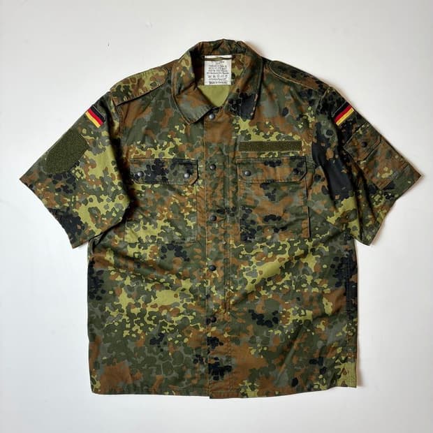 Selected 00's 독일군 밀리터리 반팔 셔츠 자켓 PN9681