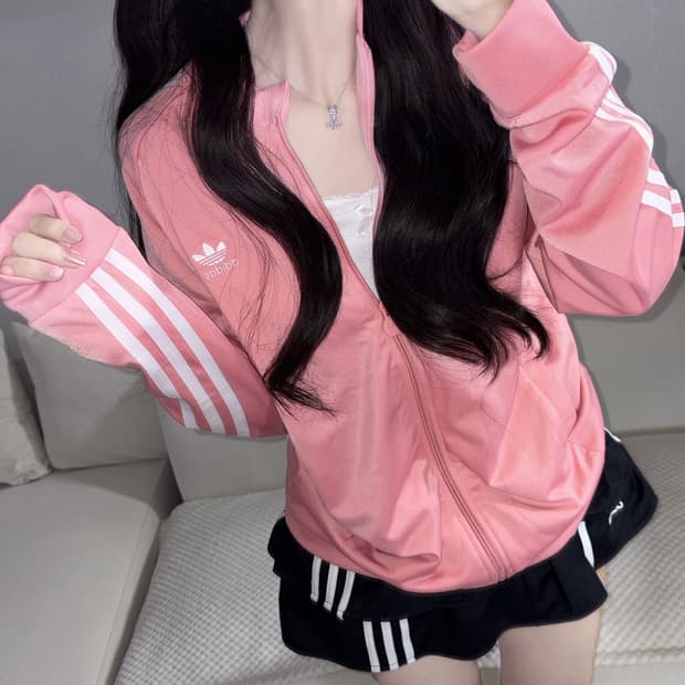 아디다스 핑크 슈퍼스타 sst 아방 오버핏 트랙탑 져지 XL