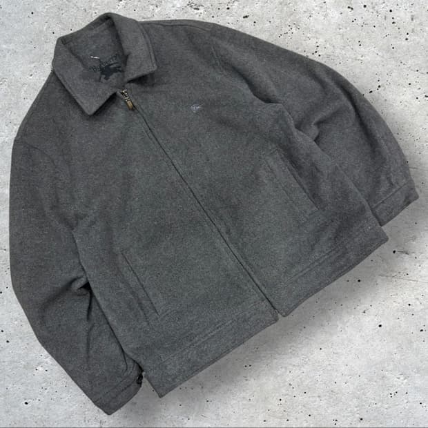 [L] 버버리 그레이 울 집업 블루종 자켓 C830