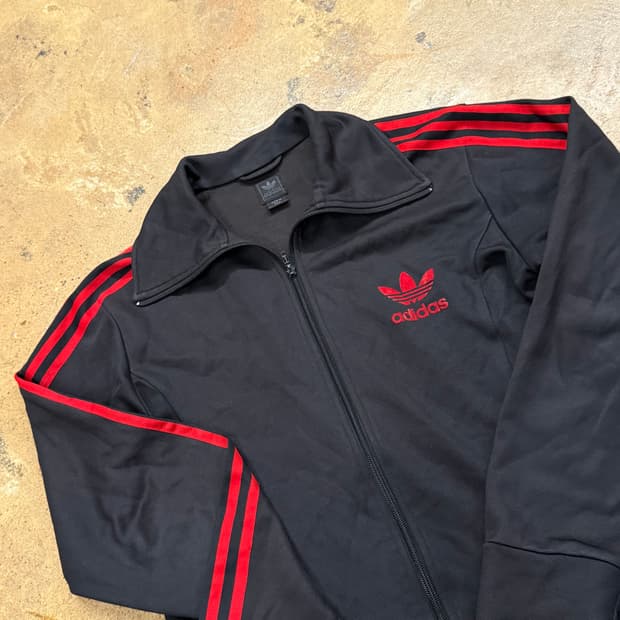 아디다스 검빨 블랙 레드 유로파 트랙탑 져지
