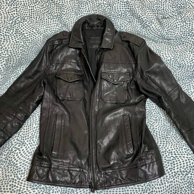 올세인츠 가죽 자켓 / 싱글 / M