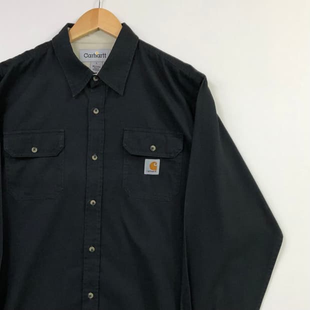 XL 칼하트 블랙 워크 셔츠