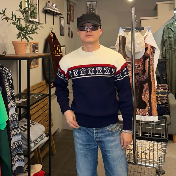 80‘s Liberty Bell ethnic pattern knit