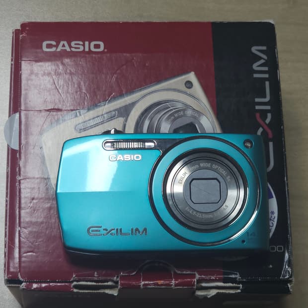 풀박스 ) 작례 있음 ) 카시오 엑슬림 z2300 민트 블루