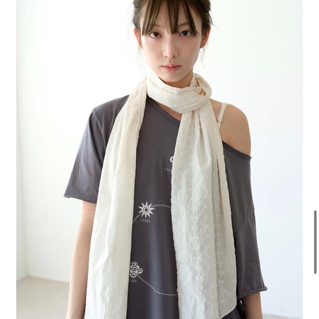 Hasta 하스타 아오이 스카프 아이보리 Aoi Scarf (새상품)