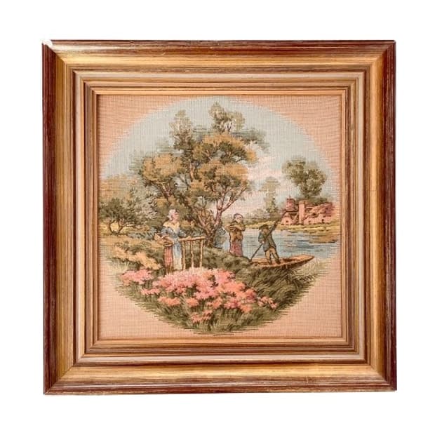 독일 앤틱 타피스트리 액자