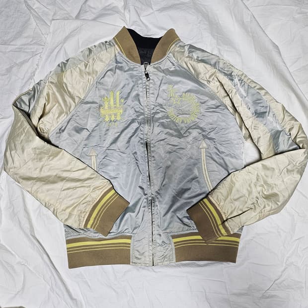 디젤 리버시블 자수 바시티 자켓 스카잔